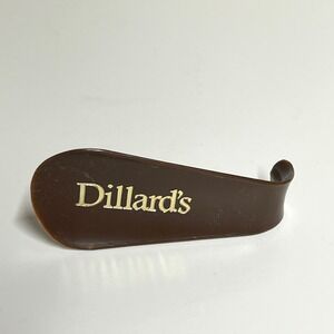 Vtg Dillard's Brown Shoe Horn Helper Seniors Disabled Pregnant Lazy Wearing Tool